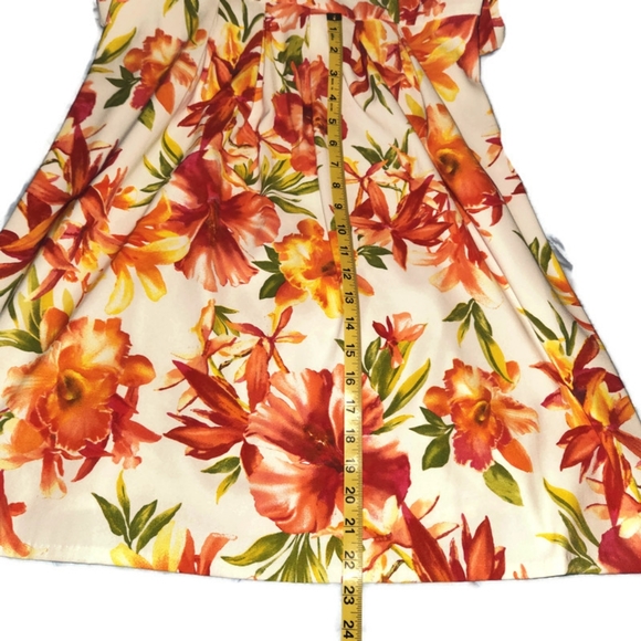 ALYX Fit and Flare Tropical Print Dress Size 12 - Picture 12 of 15